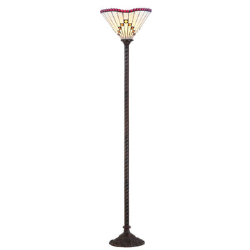 Smith Tiffany Style 70.5" Torchiere LED Floor Lamp - JONATHAN Y